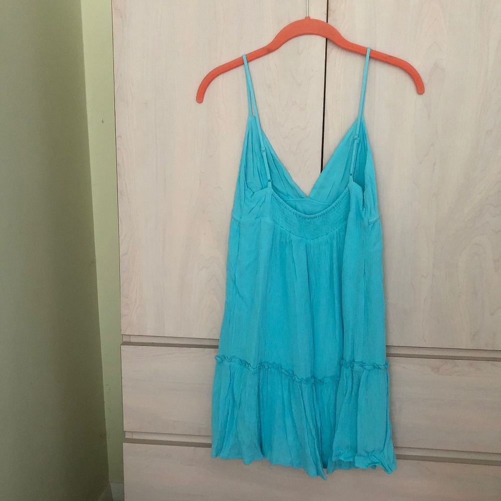 Summer Sale! Beautiful New Garage Turquoise Blue Dress w/ Adjustable Straps - Picture 3 of 3